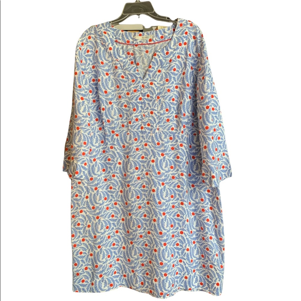 Boden Linen Floral Dress